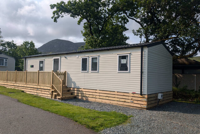 Side view with decking
