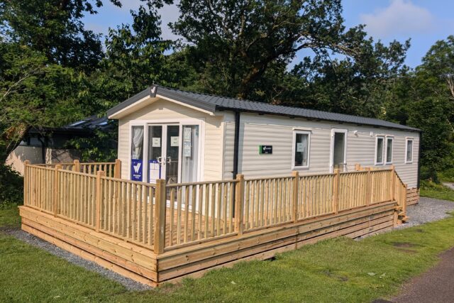 Willerby exterior with decking